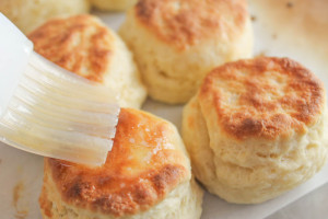 Step by step directions for making fool-proof light, flaky, buttery buttermilk biscuits from scratch.