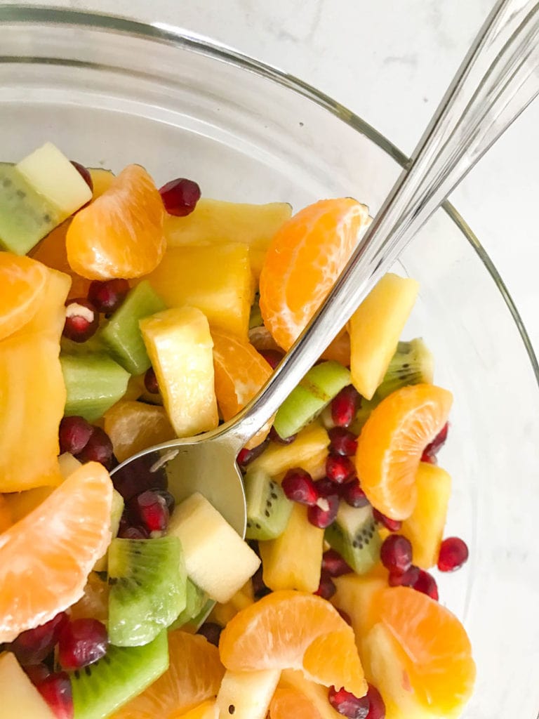 Fruit Salad with Honey-Lemon Dressing