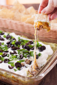 baked 7-layer dip via Eating Richly