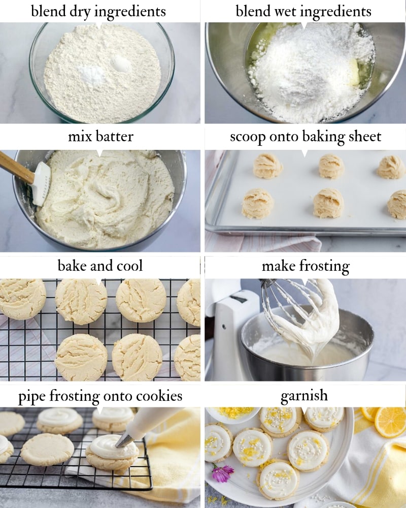 Lemon Sugar Cookies with Lemon Cream Cheese Frosting
