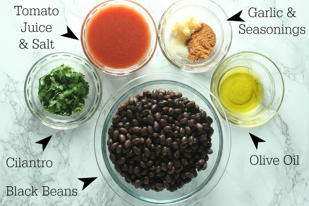 Mexican Black Bean Ingredients