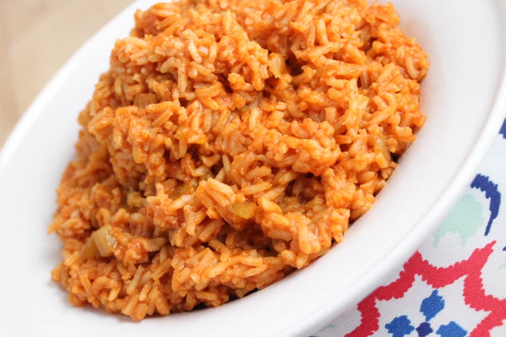 Spanish Rice in a Plate