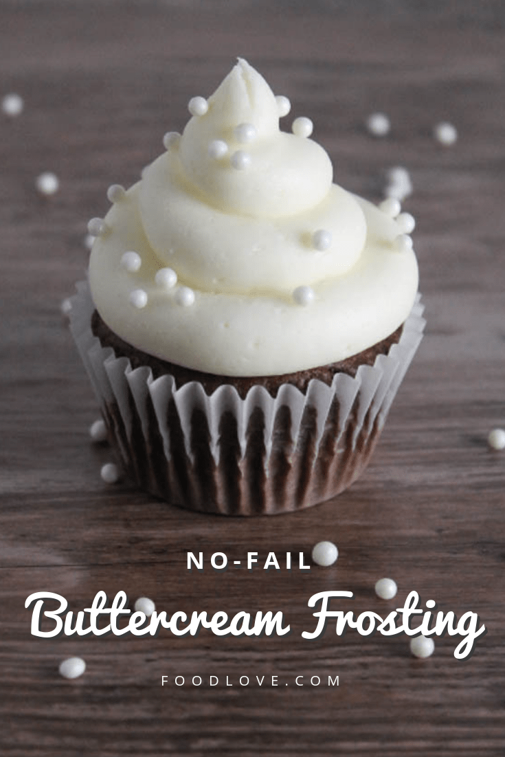 buttercream frosting on a cupcake