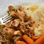 Crock-Pot Honey Balsamic Chicken and Carrots in a Plate