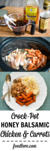 Chicken breasts and carrots get a flavor boost from balsamic vinegar, honey, garlic and chile oil for this simple, tasty crock-pot honey balsamic chicken.