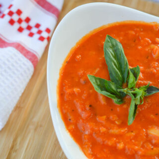 Tomato Basil Soup with Orzo 11