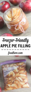 Making you're own apple pie filling is so easy! Freezing is so much easier than canning, and you'll have apple pie filling all year long.