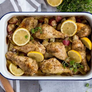 One Pan Greek Lemon Chicken and Potatoes