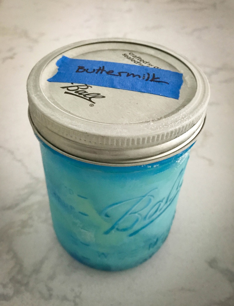 Buttermilk in a mason jar