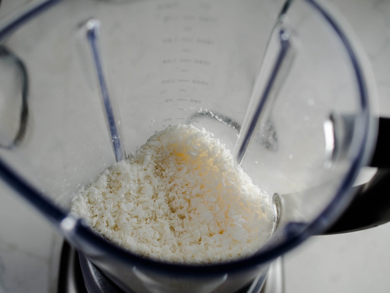 Coconut Tilapia ingredient in a blender