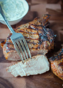 Greek grilled pork chops