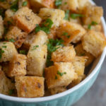 Baked Herb and Garlic Croutons