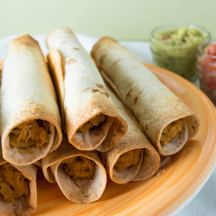 Baked Green Chile Chicken Taquitos | FoodLove.com