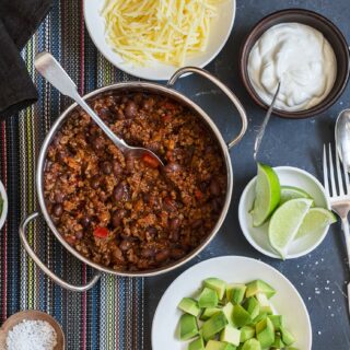 Instant Pot Beef Chili with Bacon and Jalapeño