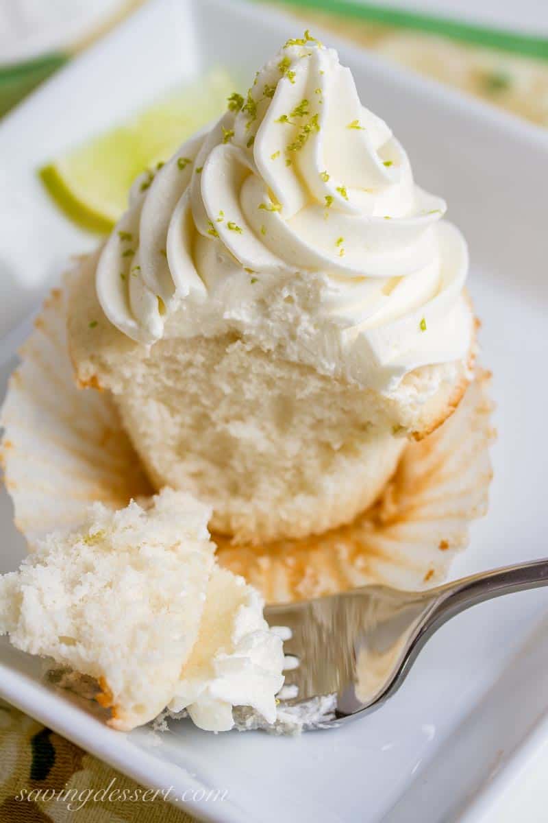 Lime Cupcakes with Lime Swiss Buttercream