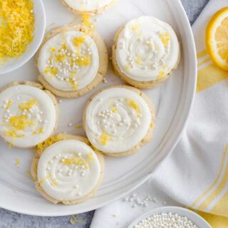 Lemon Sugar Cookies with Lemon Cream Cheese Frosting