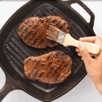 pinerest button for vegan seitan steak recipe