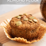 Pinterest button for almond flour banana muffins