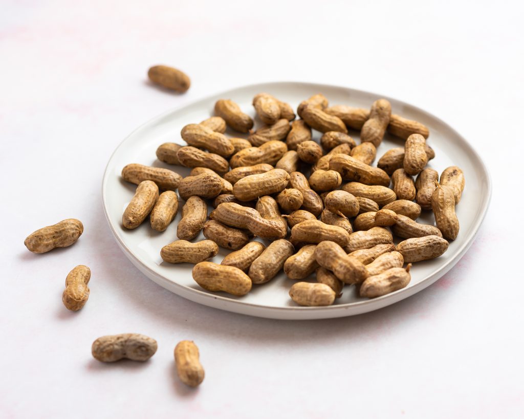plate of boiled peanuts