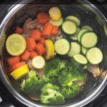 pinterest button for instant pot tilapia with fresh vegetables