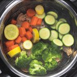 pinterest button for instant pot tilapia with fresh vegetables